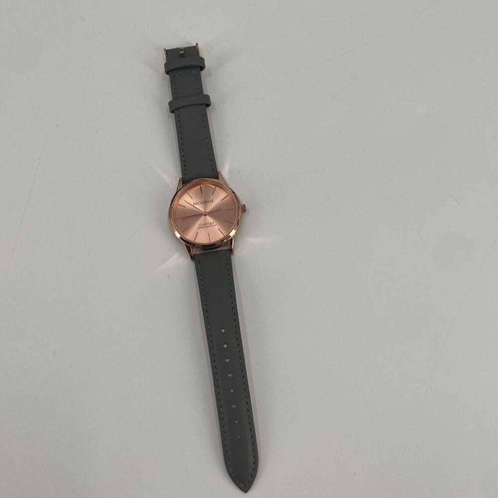 Monroe Classique water resistant rose gold watch